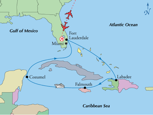 Kuuban kiertäen Haitille, Jamaikaan, Meksikoon ja Miamiin. 7 yötä Allure of the Seas-laivalla.